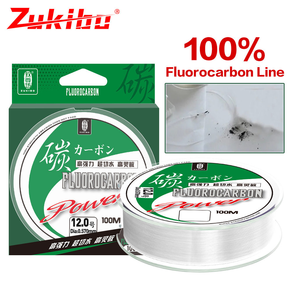 Fluorocarbon Line - ZUKIBO-Super Strong Monofilamento Linha De Pesca