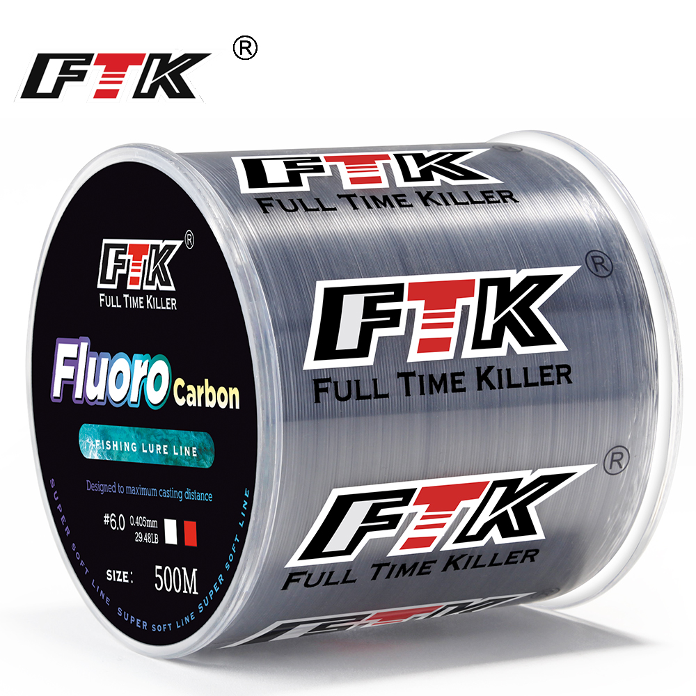 Fluorocarbon Line - Linha de pesca ftk 300m/500m, linha