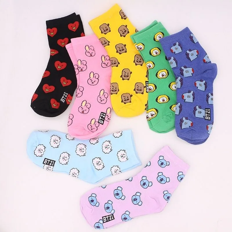 Tippet Line - Meias de Algodão Estampadas Femininas Kawaii