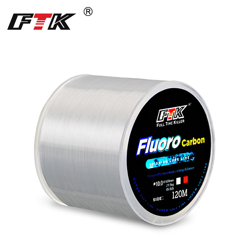 Fluorocarbon Line - Ftk 120m linha de pesca 0.2mm-0.6mm