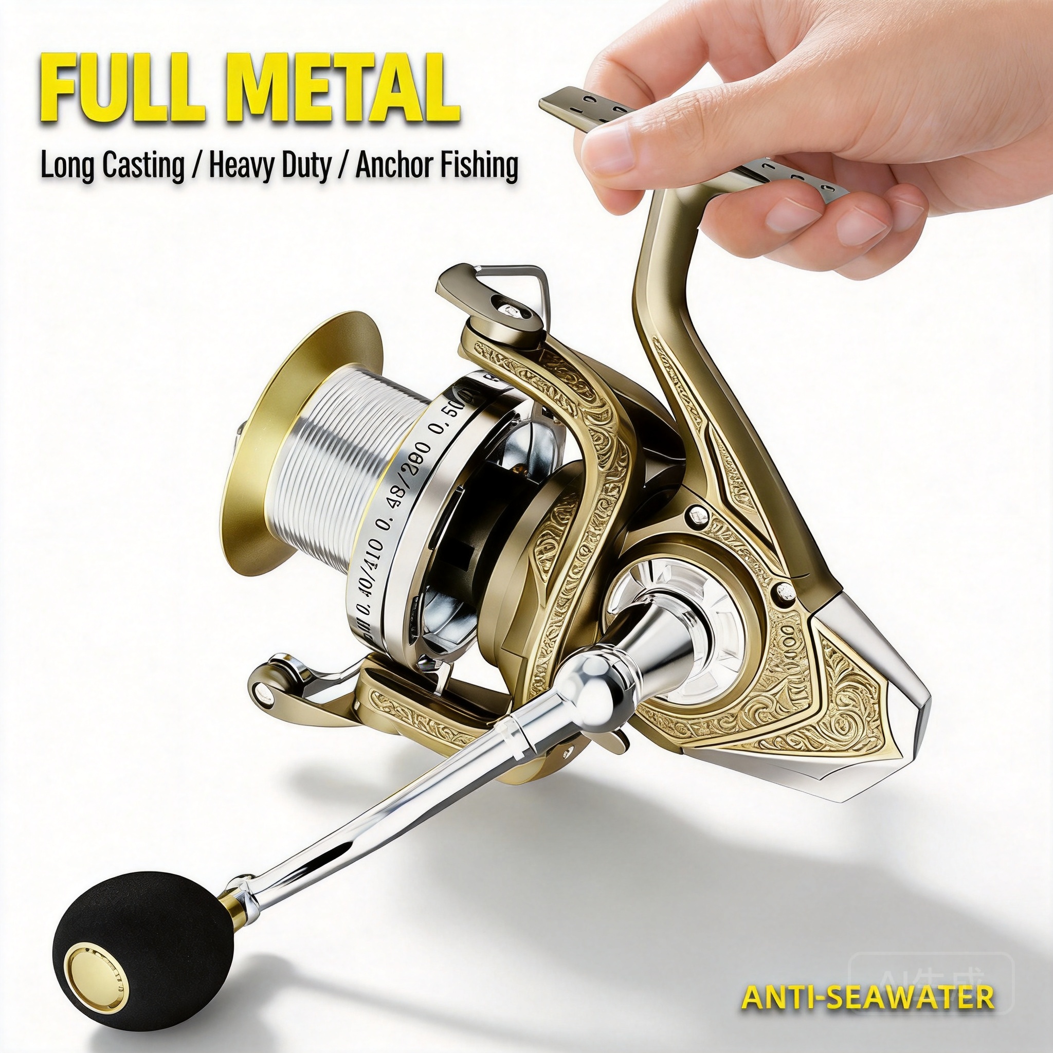 Ice Fishing Line - Carretilha de Pesca de Longo Alcance