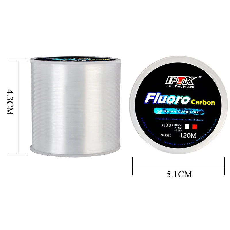 Linha de pesca de 120m, 0.14mm - Fluorocarbon Line avaliação e preço