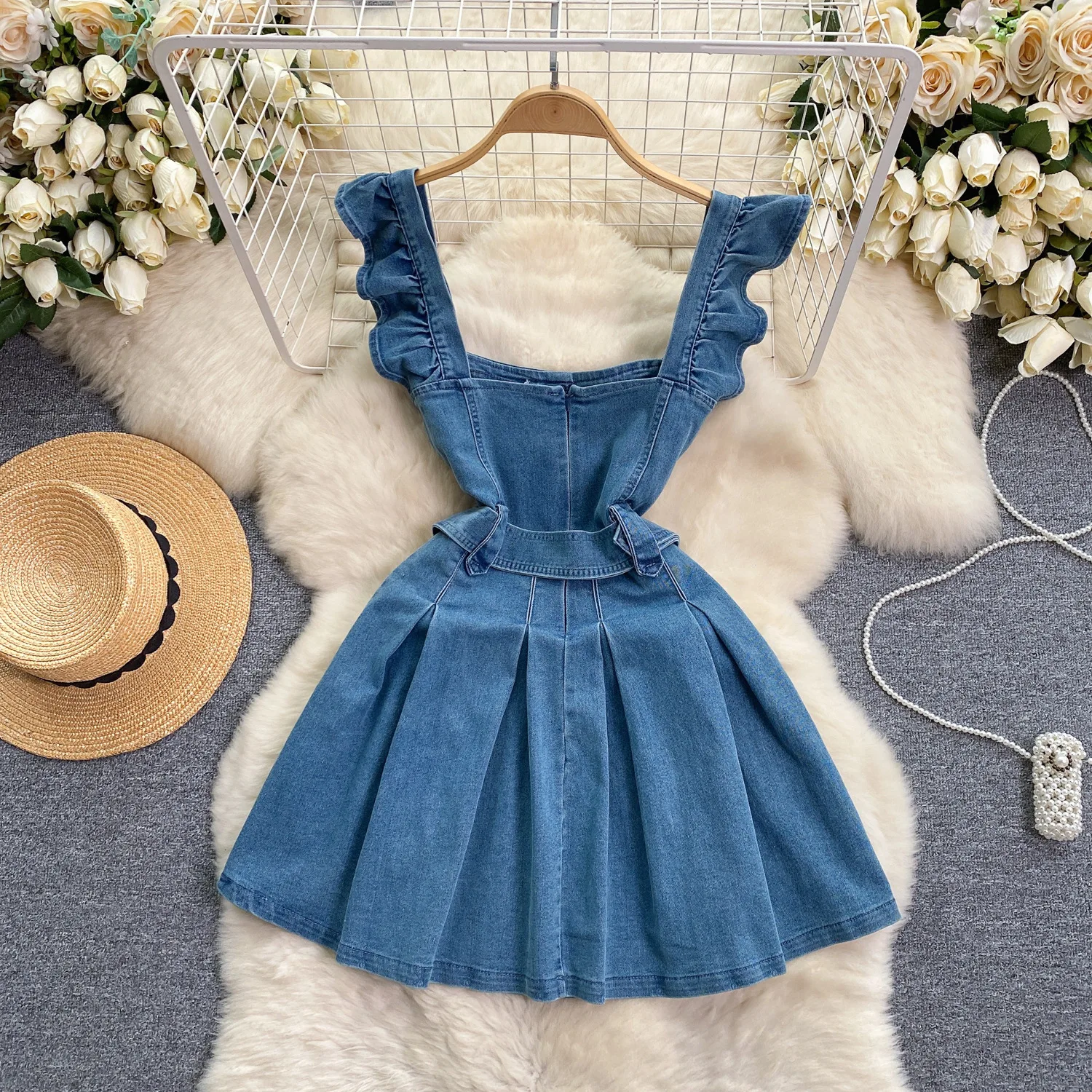 Versão coreana do vestido halt - Fly Line avaliação e preço
