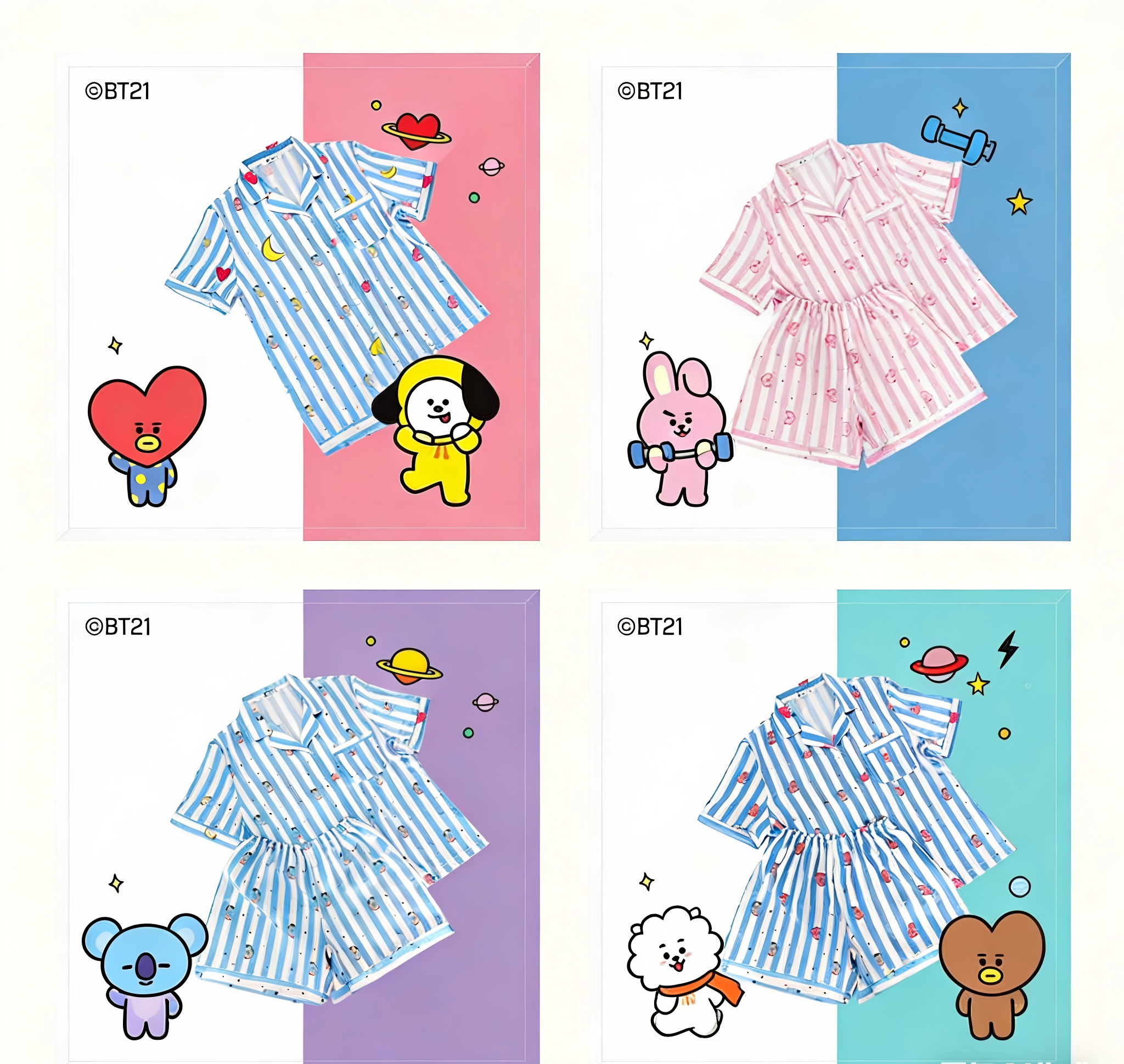 Conjunto de Verão Unissex BT21 - Tippet Line avaliação e preço