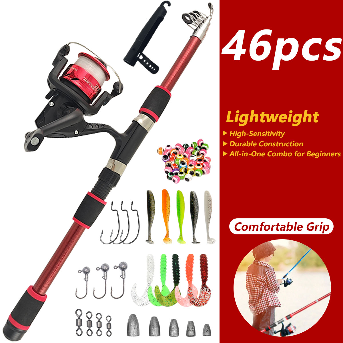 Conjunto de Vara de Pesca Tele - Freshwater Line avaliação e preço