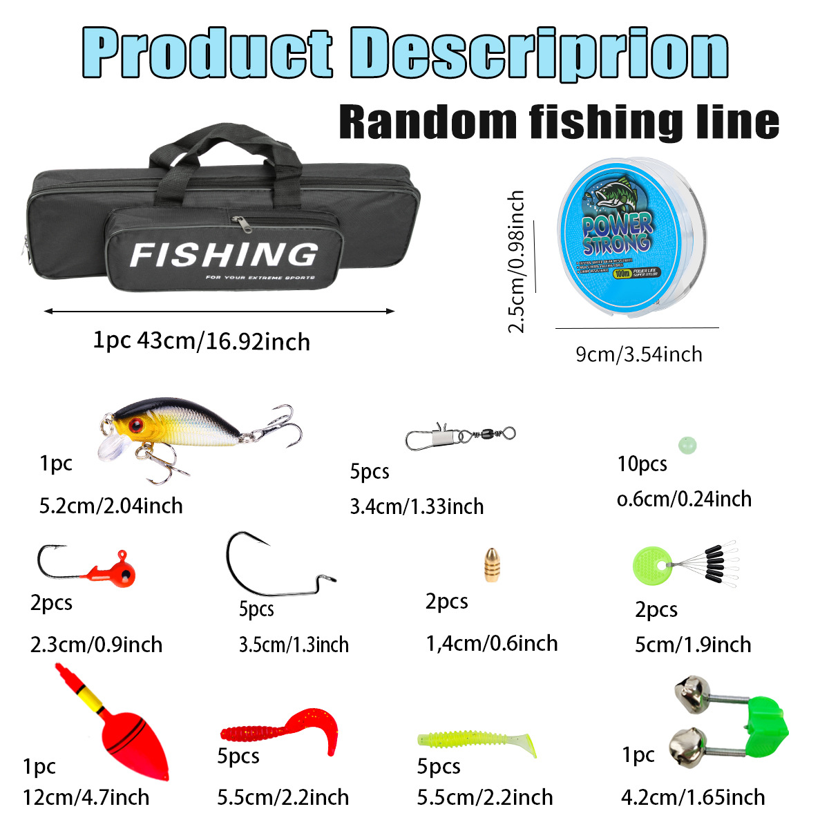 Conjunto Completo de Pesca com - Fishing Line Box avaliação e preço