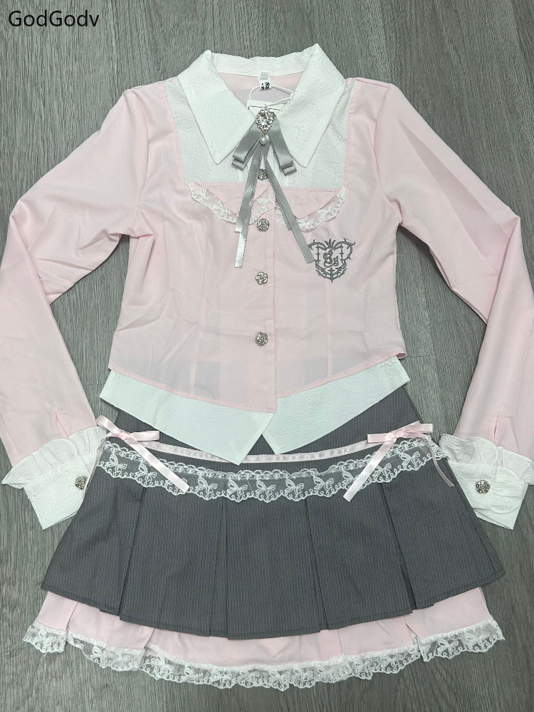 Primavera y2k princesa outfits - Fly Line avaliação e preço